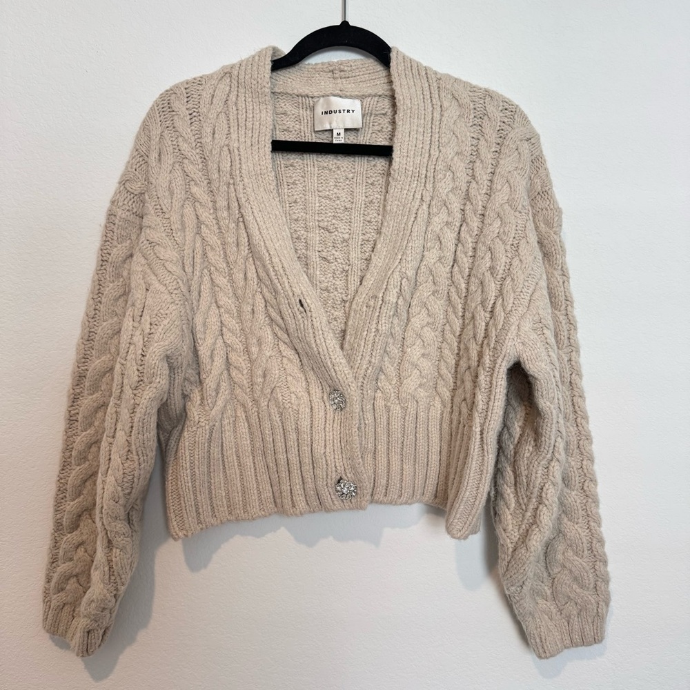 Industry Republic Clothing Chunky Cable Knit Cardigan